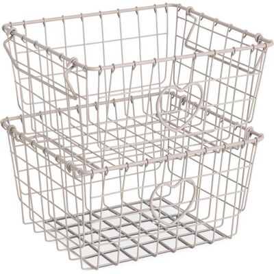 Zeller Present, Aufbewahrungskorb, Aufbewahrungskorb stapelbar Metall 27x24.5x15 cm (24.50 cm) Zeller Present, Aufbewahrungskorb, Aufbewahrungskorb stapelbar Metall 27x24.5x15 cm (24.50 cm)