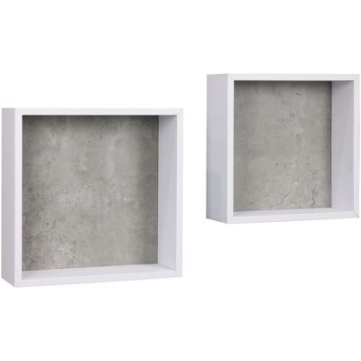 Bhp, Regal, Regal 2er Set weiss-zement (30 x 12 x 30 cm) Bhp, Regal, Regal 2er Set weiss-zement (30 x 12 x 30 cm)