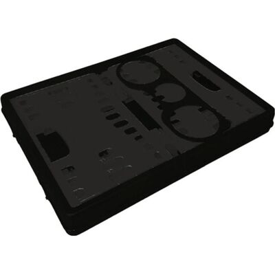 Lockweiler, Aufbewahrungsbox, Klappbox L485xB345xH230mm Inhalt 35 l mit 2 Griffen und Flaschenhalter schwarz-grau (34.50 cm, 35 l) Lockweiler, Aufbewahrungsbox, Klappbox L485xB345xH230mm Inhalt 35 l mit 2 Griffen und Flaschenhalter schwarz-grau (34.50 cm, 35 l)