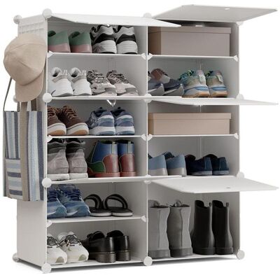 Newlux, Schuhschrank, Modular shoe rack cube c6 white (83 x 32 x 95 cm) Newlux, Schuhschrank, Modular shoe rack cube c6 white (83 x 32 x 95 cm)