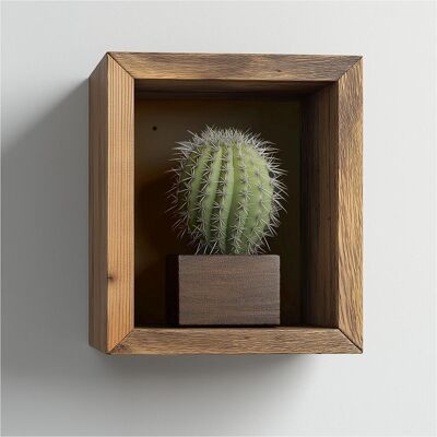 Hanah Home, Regal, Aura Square Decorative Wooden Wall Shelf (14 x 7 x 15 cm) Hanah Home, Regal, Aura Square Decorative Wooden Wall Shelf (14 x 7 x 15 cm)