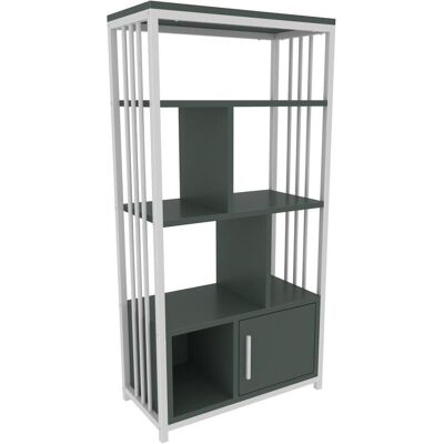 Hanah Home Lolia - Bücherregal - Grün & Weiß - 120x60x29.6cm Hanah Home Lolia - Bücherregal - Grün & Weiß - 120x60x29.6cm