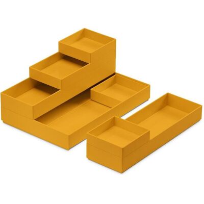 Moxom, Aufbewahrungsbox, Behälter-Set Modular Trays, 250x170x65mm, 7-tlg., gelb (17 cm, 7x) Moxom, Aufbewahrungsbox, Behälter-Set Modular Trays, 250x170x65mm, 7-tlg., gelb (17 cm, 7x)
