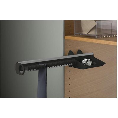 Servetto, Kleiderschrank Zubehör, Self System Krawattenhalter Modell B Aluminium/Kunststoff schwarz Servetto, Kleiderschrank Zubehör, Self System Krawattenhalter Modell B Aluminium/Kunststoff schwarz