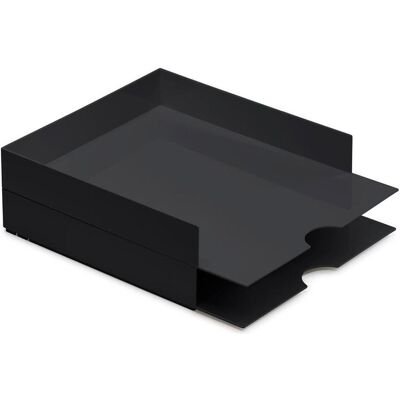 Moxom, Aufbewahrungsbox, Schreibtischschubladen-Set Modular Briefablage, 320x260x60mm, 2-tl., schwarz (26 cm, 2x) Moxom, Aufbewahrungsbox, Schreibtischschubladen-Set Modular Briefablage, 320x260x60mm, 2-tl., schwarz (26 cm, 2x)