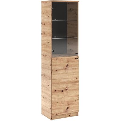 ADRK Furniture, Vitrine + Buffetschrank, Evi II Vitrine mit LED-Beleuchtung (50 x 40 x 190 cm) ADRK Furniture, Vitrine + Buffetschrank, Evi II Vitrine mit LED-Beleuchtung (50 x 40 x 190 cm)
