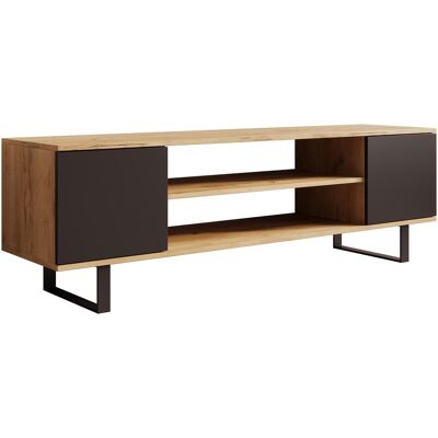 ADRK Furniture, TV Möbel, TV-Schrank Lofter Fischgrät 155 cm (155 x 40 x 49 cm) ADRK Furniture, TV Möbel, TV-Schrank Lofter Fischgrät 155 cm (155 x 40 x 49 cm)
