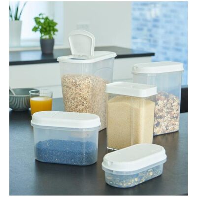 Plast team, Aufbewahrungsbox, Cerealien-Box Margerit, 2,6 Liter, weiá (12.10 cm, 3.50 l) Plast team, Aufbewahrungsbox, Cerealien-Box Margerit, 2,6 Liter, weiá (12.10 cm, 3.50 l)