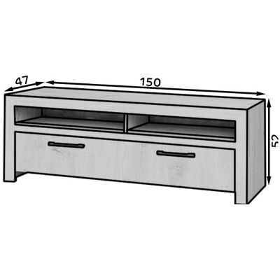 ADRK Furniture, TV Möbel, Rtv Janez (150 x 47 x 52 cm) ADRK Furniture, TV Möbel, Rtv Janez (150 x 47 x 52 cm)