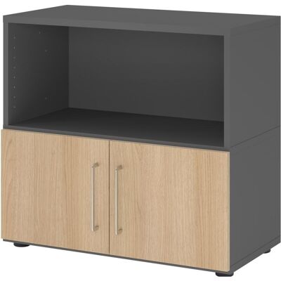 Hammerbacher, Aktenschrank, Regalschrank FlexWall, VFW28T1KG/G/E/BS grafit, eiche 1 Fachboden 80,0 x 40,0 x 74,6 c (80 x 40 x 74.60 cm) Hammerbacher, Aktenschrank, Regalschrank FlexWall, VFW28T1KG/G/E/BS grafit, eiche 1 Fachboden 80,0 x 40,0 x 74,6 c (80 x 40 x 74.60 cm)