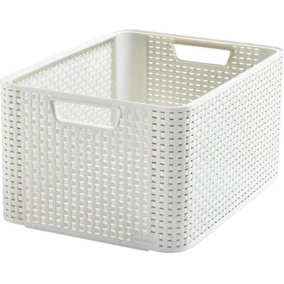 Curver, Wäschekorb, STORAGE BOX STYLE L WHITE 205851 (30 l) Curver, Wäschekorb, STORAGE BOX STYLE L WHITE 205851 (30 l)
