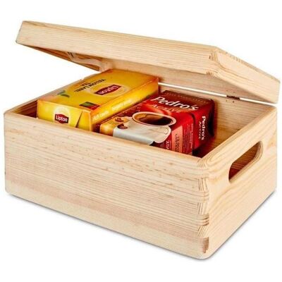 Domoletti, Aufbewahrungsbox, WOODEN BOX WITH LID 315000 30X20X13.5CM (20 cm) Domoletti, Aufbewahrungsbox, WOODEN BOX WITH LID 315000 30X20X13.5CM (20 cm)