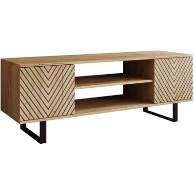 ADRK Furniture, TV Möbel, TV-Schrank Lorello Fischgrät 135 cm (135 x 40 x 49 cm) ADRK Furniture, TV Möbel, TV-Schrank Lorello Fischgrät 135 cm (135 x 40 x 49 cm)