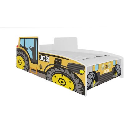 ADRK Furniture, Kinderbett, Bett mit Matratze TRACTOR YELLOW 140x70 ADRK Furniture, Kinderbett, Bett mit Matratze TRACTOR YELLOW 140x70