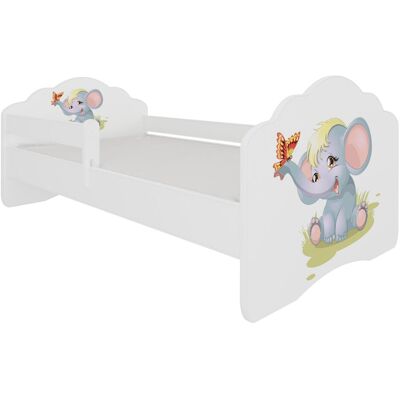 ADRK Furniture, Kinderbett, Bett mit Matratze und Geländer CASIMO ELEPHANT 160x80 ADRK Furniture, Kinderbett, Bett mit Matratze und Geländer CASIMO ELEPHANT 160x80