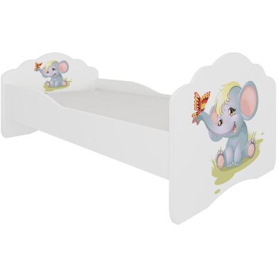 ADRK Furniture, Kinderbett, Bett mit Matratze CASIMO ELEPHANT 140x70 (140 x 70 cm) ADRK Furniture, Kinderbett, Bett mit Matratze CASIMO ELEPHANT 140x70 (140 x 70 cm)