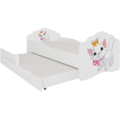ADRK Furniture, Kinderbett, Doppelbett mit Matratzen CASIMO II CAT 160x80 (160 x 80 cm) ADRK Furniture, Kinderbett, Doppelbett mit Matratzen CASIMO II CAT 160x80 (160 x 80 cm)