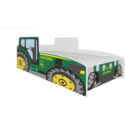 ADRK Furniture, Kinderbett, Bett mit Matratze TRACTOR GREEN 140x70 ADRK Furniture, Kinderbett, Bett mit Matratze TRACTOR GREEN 140x70