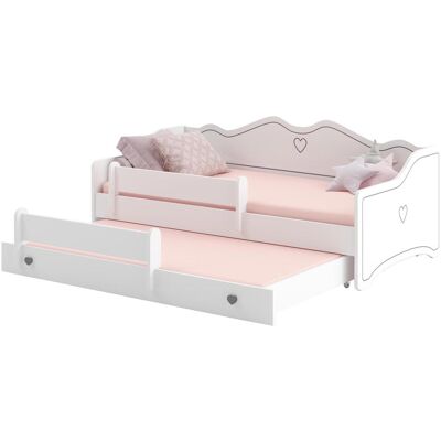 ADRK Furniture, Kinderbett, Doppelbett mit Matratzen EMKA II Gray 160x80 (160 x 80 cm) ADRK Furniture, Kinderbett, Doppelbett mit Matratzen EMKA II Gray 160x80 (160 x 80 cm)