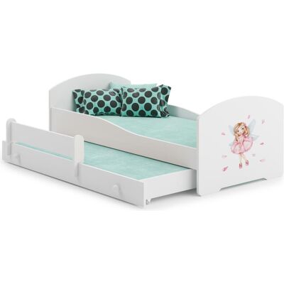 ADRK Furniture, Kinderbett, Doppelbett mit Matratzen PEPE II GIRL WITH WINGS 160x80 (80 x 160 cm) ADRK Furniture, Kinderbett, Doppelbett mit Matratzen PEPE II GIRL WITH WINGS 160x80 (80 x 160 cm)