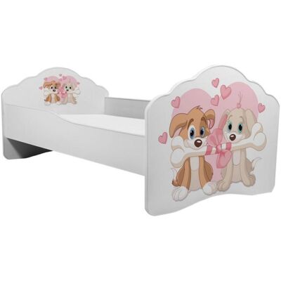 ADRK Furniture, Kinderbett, Bett mit Matratze CASIMO TWO DOGS 140x70 (70 x 140 cm) ADRK Furniture, Kinderbett, Bett mit Matratze CASIMO TWO DOGS 140x70 (70 x 140 cm)