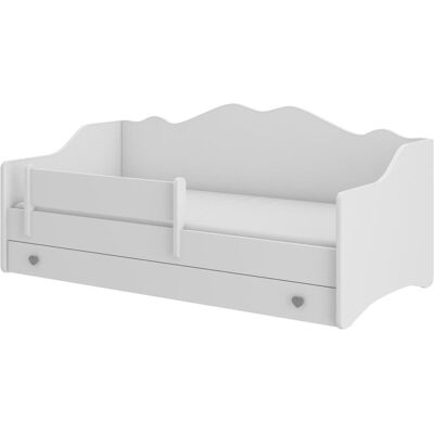 ADRK Furniture, Kinderbett, Bett mit Matratze EMKA Gray, White 160x80 ADRK Furniture, Kinderbett, Bett mit Matratze EMKA Gray, White 160x80