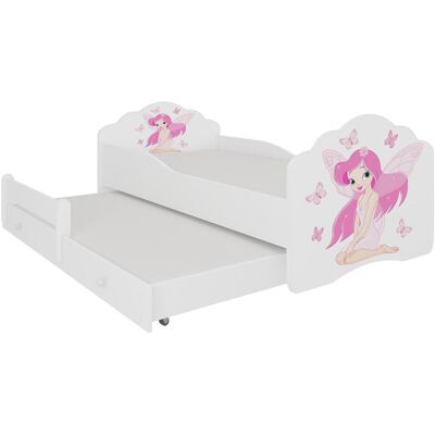 ADRK Furniture, Kinderbett, Doppelbett mit Matratzen CASIMO II GIRL WITH WINGS 160x80 (80 x 160 cm) ADRK Furniture, Kinderbett, Doppelbett mit Matratzen CASIMO II GIRL WITH WINGS 160x80 (80 x 160 cm)
