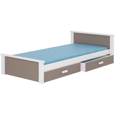 ADRK Furniture, Kinderbett, Bett mit Matratze ALDEX 200x90 ADRK Furniture, Kinderbett, Bett mit Matratze ALDEX 200x90