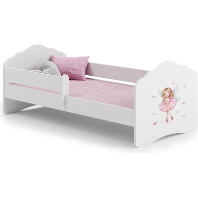 ADRK Furniture, Kinderbett, Bett mit Matratze und Geländer CASIMO GIRL WITH WINGS 140x70 (70 x 140 cm) ADRK Furniture, Kinderbett, Bett mit Matratze und Geländer CASIMO GIRL WITH WINGS 140x70 (70 x 140 cm)