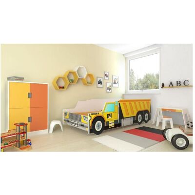 ADRK Furniture, Kinderbett, Bett mit Matratze CONSTRUCTION CAR 160x80 ADRK Furniture, Kinderbett, Bett mit Matratze CONSTRUCTION CAR 160x80
