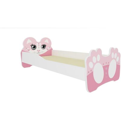 ADRK Furniture, Kinderbett, Bett mit Matratze BEAR PINK 140x70 ADRK Furniture, Kinderbett, Bett mit Matratze BEAR PINK 140x70