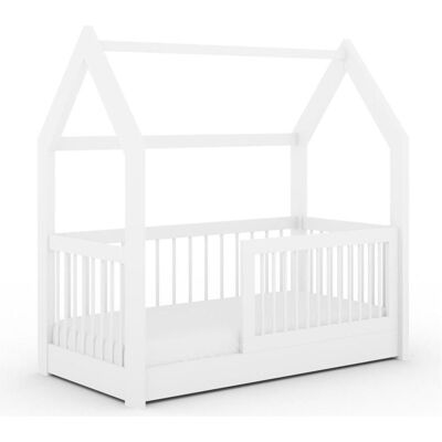 ADRK Furniture, Kinderbett, Graja Hausbett mit Matratze (70 x 140 cm) ADRK Furniture, Kinderbett, Graja Hausbett mit Matratze (70 x 140 cm)