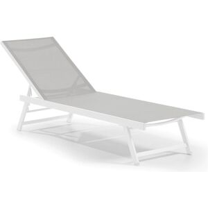 LECO Elina Grau/Weiß Gartenliege - Höhenverstellbar, Leicht, Klappbar LECO Elina Grau/Weiß Gartenliege - Höhenverstellbar, Leicht, Klappbar
