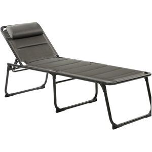 Travellife, Liegestuhl, Barletta Falten Sie dunkelgrau gefaltbar. (200 cm) Travellife, Liegestuhl, Barletta Falten Sie dunkelgrau gefaltbar. (200 cm)