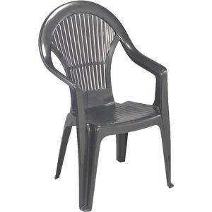 ProGarden, Gartenstühle, Stapelsessel Vega anthrazit Vollkunststoff, Monoblock, stapelbar, hoher Rücken ProGarden, Gartenstühle, Stapelsessel Vega anthrazit Vollkunststoff, Monoblock, stapelbar, hoher Rücken
