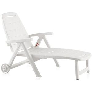Shaf, Liegestuhl, Folding sun lounger with wheels, antibes, white color, 188 x 79 x 94 cm (188 cm) Shaf, Liegestuhl, Folding sun lounger with wheels, antibes, white color, 188 x 79 x 94 cm (188 cm)