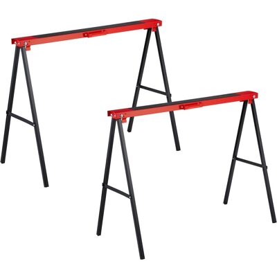 Relaxdays, Werkbank + Arbeitsbock, Klappbarer Arbeitsbock 100 kg 2er Set (100 cm, 49 cm) Relaxdays, Werkbank + Arbeitsbock, Klappbarer Arbeitsbock 100 kg 2er Set (100 cm, 49 cm)