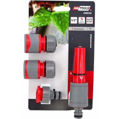 Awtools, Bewässerungssystem, Zestaw Zraszający 4 Częściowy 3/4" Gumowy Uchwyt Awtools, Bewässerungssystem, Zestaw Zraszający 4 Częściowy 3/4" Gumowy Uchwyt