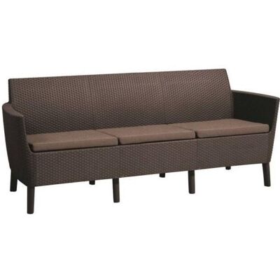 Keter, Gartenlounge, Salemo 3 Seater Sofa Brown Keter, Gartenlounge, Salemo 3 Seater Sofa Brown