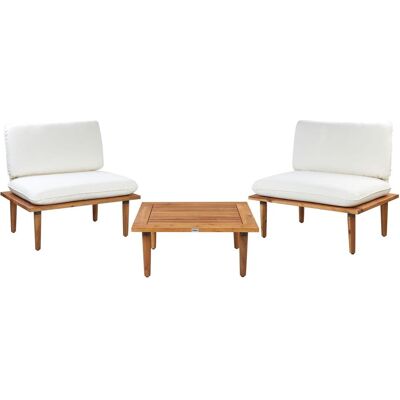 Beliani - Akazien Garten Set mit Kissen - Moderner Außenmöbel Beliani - Akazien Garten Set mit Kissen - Moderner Außenmöbel