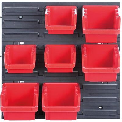 Kistenberg, Werkbank Zubehör, Hängewand mit 7 Werkzeugboxen ORDERLINE 400x110x400 (Kunststoff) Kistenberg, Werkbank Zubehör, Hängewand mit 7 Werkzeugboxen ORDERLINE 400x110x400 (Kunststoff)