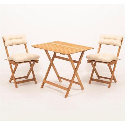 Kalune Design, Gartentisch + Balkontisch, Folding Garden Table Two Chairs Set (80 x 80 x 72 cm) Kalune Design, Gartentisch + Balkontisch, Folding Garden Table Two Chairs Set (80 x 80 x 72 cm)