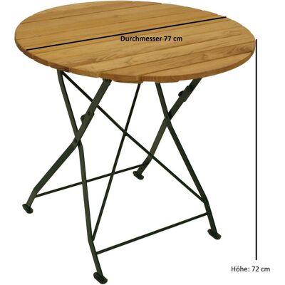 Degamo - Gartentisch & Balkontisch - Klapptisch - Rund 77cm - Grün Degamo - Gartentisch & Balkontisch - Klapptisch - Rund 77cm - Grün
