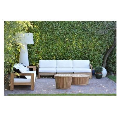 Jan Kurtz, Gartenlounge, Mittelelement ARKI, Gestell: recyceltes teak Kissen: 100% Polyacryl weiss QDF Jan Kurtz, Gartenlounge, Mittelelement ARKI, Gestell: recyceltes teak Kissen: 100% Polyacryl weiss QDF