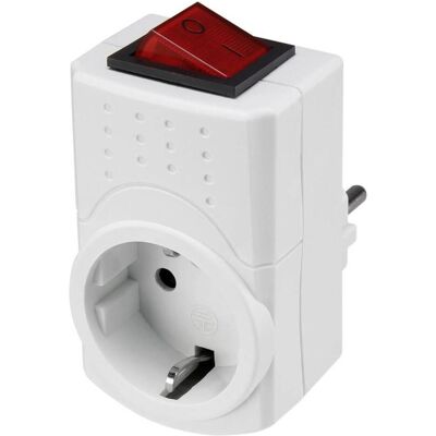 Sygonix, Stromadapter, SY-5045292 Schaltbare Zwischensteckdose 2polig Weiss Sygonix, Stromadapter, SY-5045292 Schaltbare Zwischensteckdose 2polig Weiss