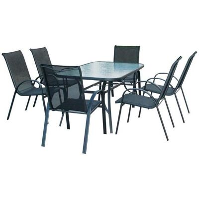 Domoletti, Gartenstühle, OUTD FURNIT SET 6 CHAIR 1 TABL BL HC-891 Domoletti, Gartenstühle, OUTD FURNIT SET 6 CHAIR 1 TABL BL HC-891