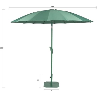 Zuiver, Sonnenschirm, Sunbrella Sunshine Set Desert Sage (2.50 m) Zuiver, Sonnenschirm, Sunbrella Sunshine Set Desert Sage (2.50 m)