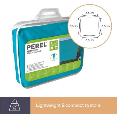 Perel Sonnensegel, Sonnensegel (360 x 360 cm) Perel Sonnensegel, Sonnensegel (360 x 360 cm)