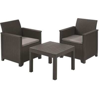 Keter, Gartenlounge, Zestaw balkonowy EMMA BALCONY SET - grafitowy Keter, Gartenlounge, Zestaw balkonowy EMMA BALCONY SET - grafitowy