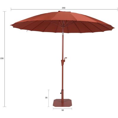 Zuiver, Sonnenschirm, Sunbrella Sunshine Set Marsala (2.50 m) Zuiver, Sonnenschirm, Sunbrella Sunshine Set Marsala (2.50 m)
